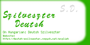 szilveszter deutsh business card